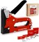 4-in-1 Upholstery Staple Gun – Heavy Duty Stapler Gun with Staples 4000 (D, U, I & T-Type) – Manual Power Adjustment Staple Gun for Wood, Material Repair, Crafts, Carpentry, Decoration DIY